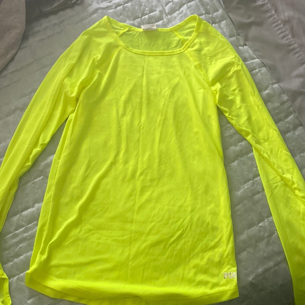 neon long sleeve workout top